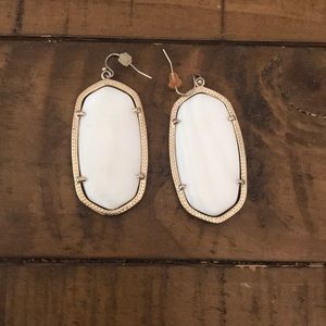 White Kendra Scott Danielle earrings